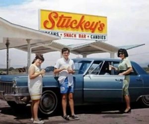 Mom in Front of Stuckey's promotional advertising picture