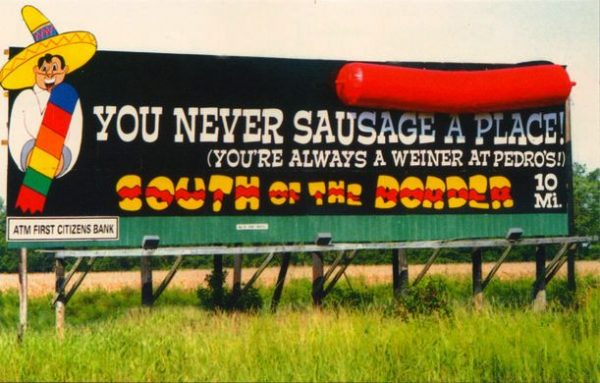 South of the Border Billboard promotional advertising picture