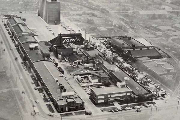 Historical image of Toms Candy Factory Ariel view