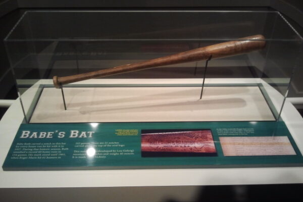Image of baseball bat at the Louisville Museum