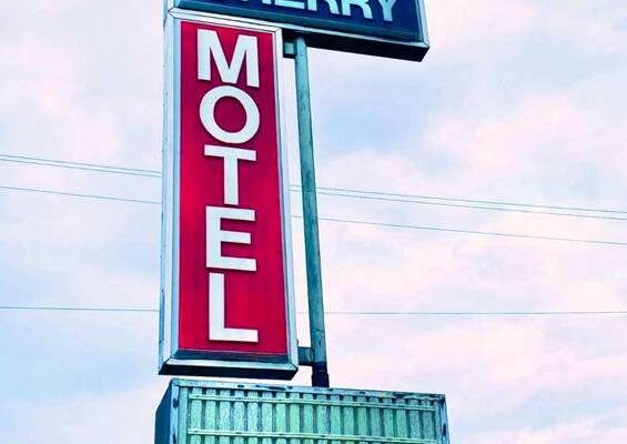 Golden Cherry Motel Sign promotional advertising picture