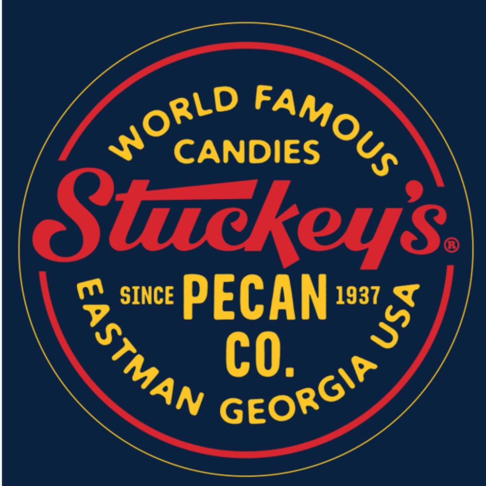 Image of Stuckey's 3 Color Badge, close up graphic