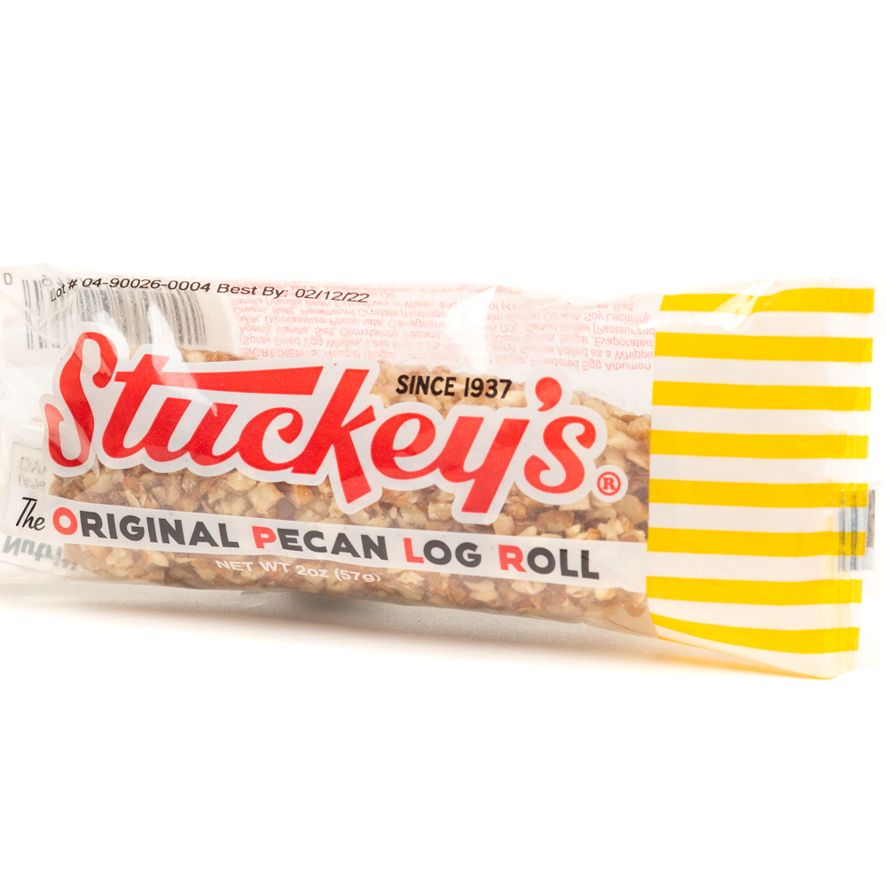 Image of Stuckey's Vanilla 2 oz. Pecan Log Rolls, single unit.