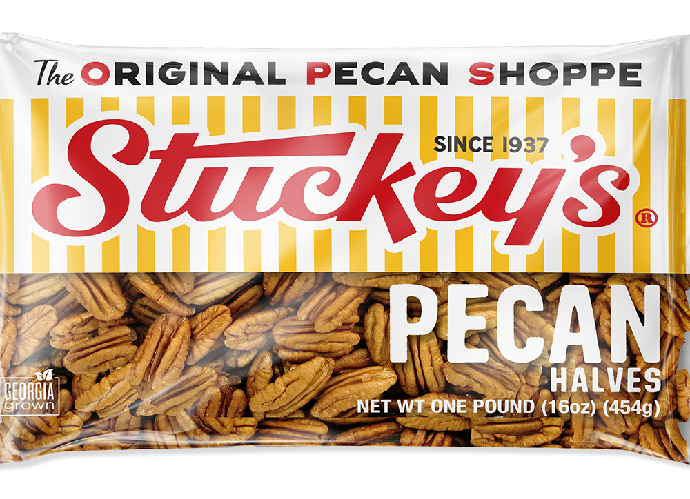 Stuckey's | Pecan Halves in a One Pound cello bag