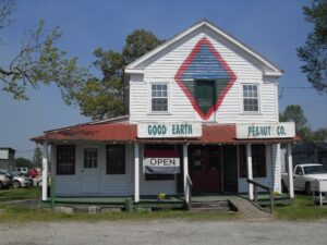 Photo of an old general store now home to the Good Earth Peanut Company