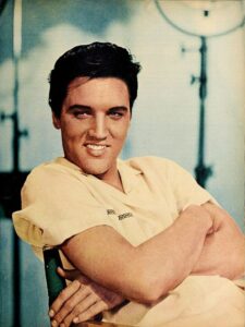 Picture of young Elvis Presley taken in 1958.