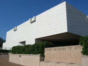 Picture of the exterior of the Stark Museum of Art in Orange Texas.