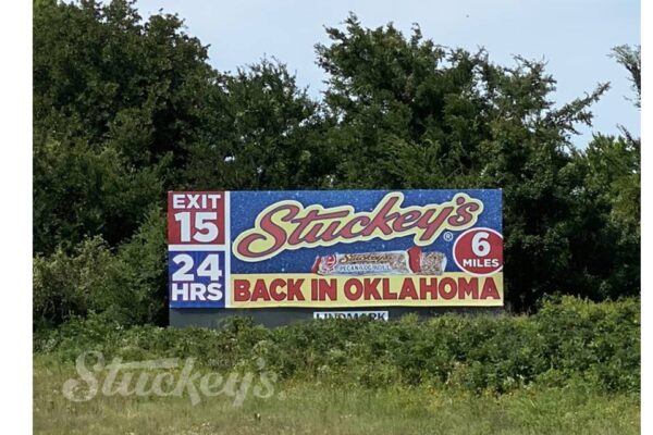 Photo of a Stuckey's billboard about six miles from the Marietta Stuckey's.