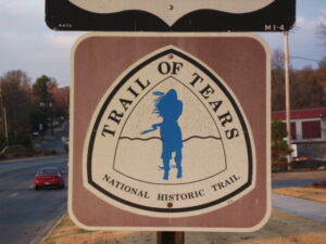 Sign Marking the Trail of Tears in Illinois.