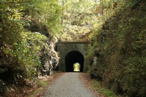 Photo of the tunnel of Tunnel Hill State Trail.