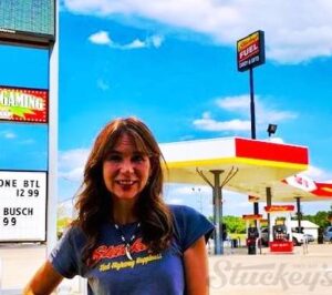 Picture of Stephanie Stuckey standing outside Stuckey's of Vienna.
