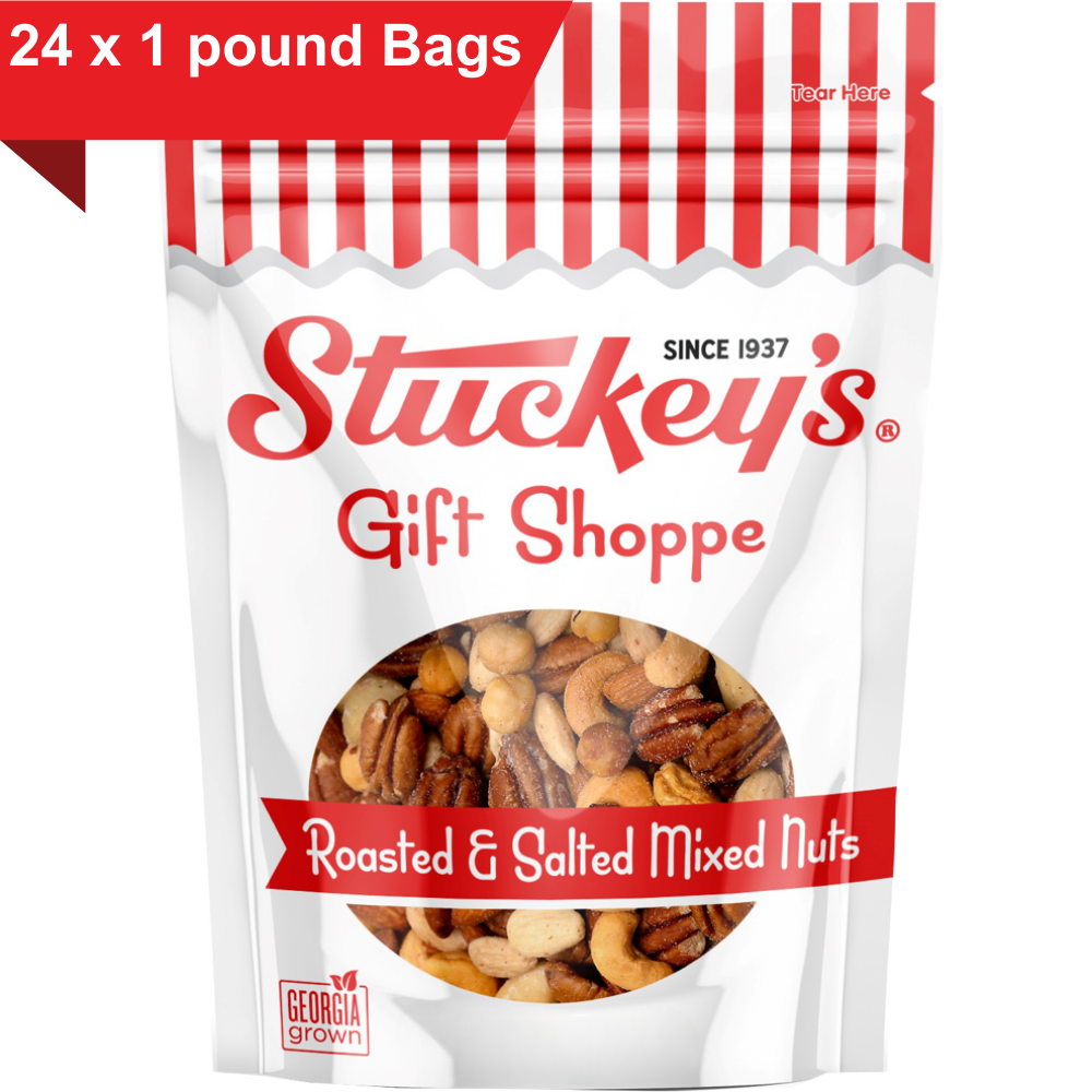 Mixed Nuts - Toasted & Salted Fancy Pecans, Cashews, Brazil Nuts, Hazel Nuts, and Large Almonds