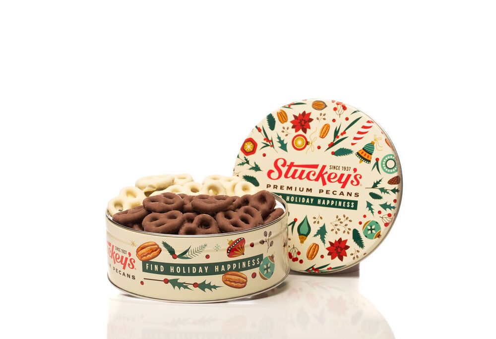 Stuckey's | Milk & White Chocolate Pretzels Gift Tin