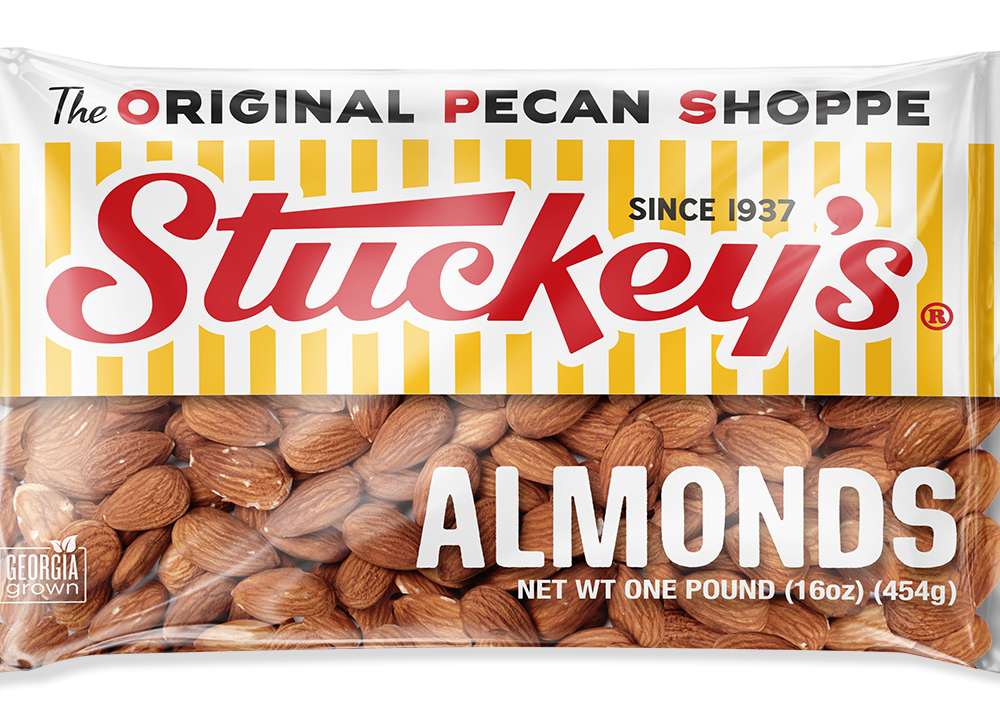 Stuckey's | One Pound cello Bag of Whole Almonds